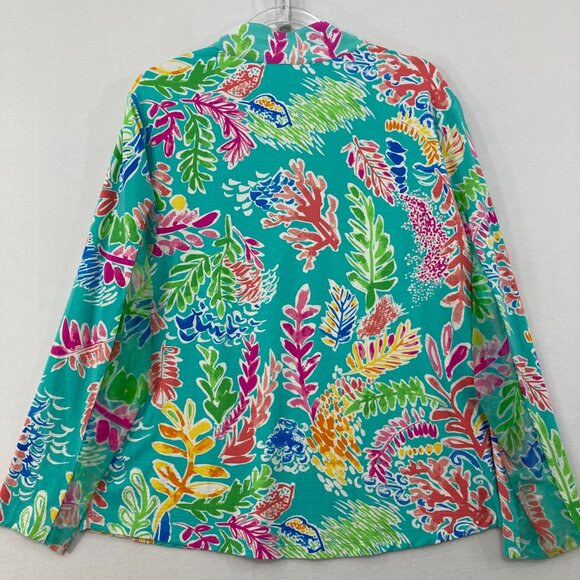 IBKUL size XXL Colorful Artsy Quarter Zip Long Sleeve Top Outdoor Golf Active - Picture 8 of 9